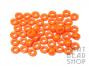 Orange Pony Beads - 9mm x 6mm